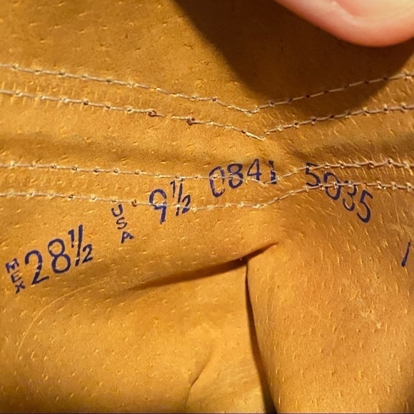 Botas 8 Segundo Leather Western Cowboy Boots US Size 9.5 - Picture 7 of 9